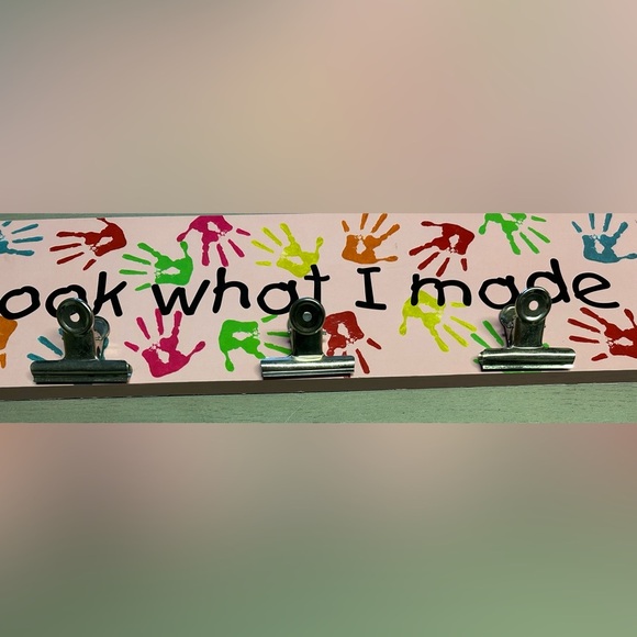 Children’s Art Display Plaque Wall Decor Kids Bedroom Classroom Decor Art Hanger - Picture 3 of 16